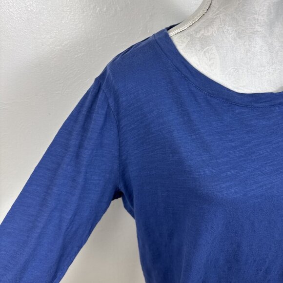 Fresh Produce Women's L Round Neck 3/4 Sleeve Tee Shirt Blue 9351 - Picture 3 of 10